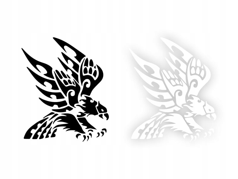 ORZEŁ Eagle - Naklejka na samochód na auto KOLOR