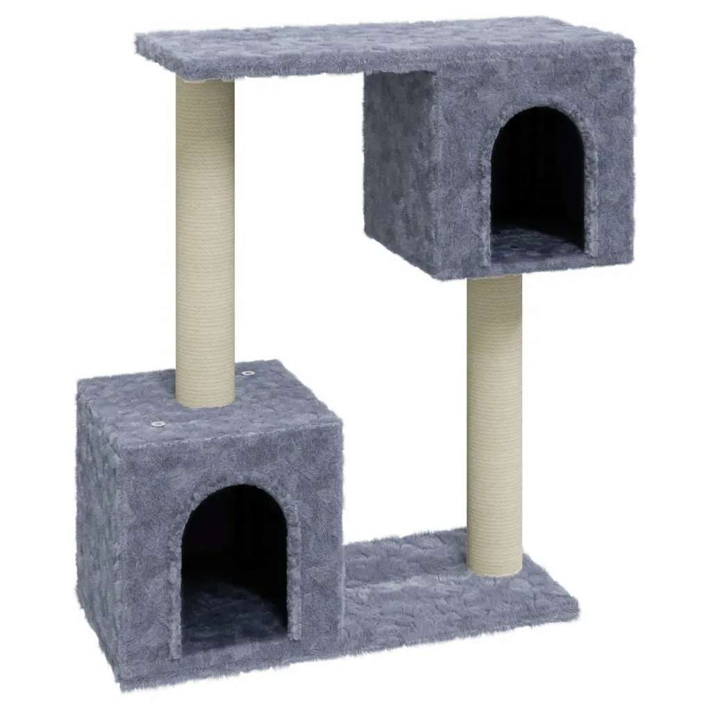Levně vidaXL Škrabadlo pro kočky se sisalovými sloupky, světle šedé, 60 cm