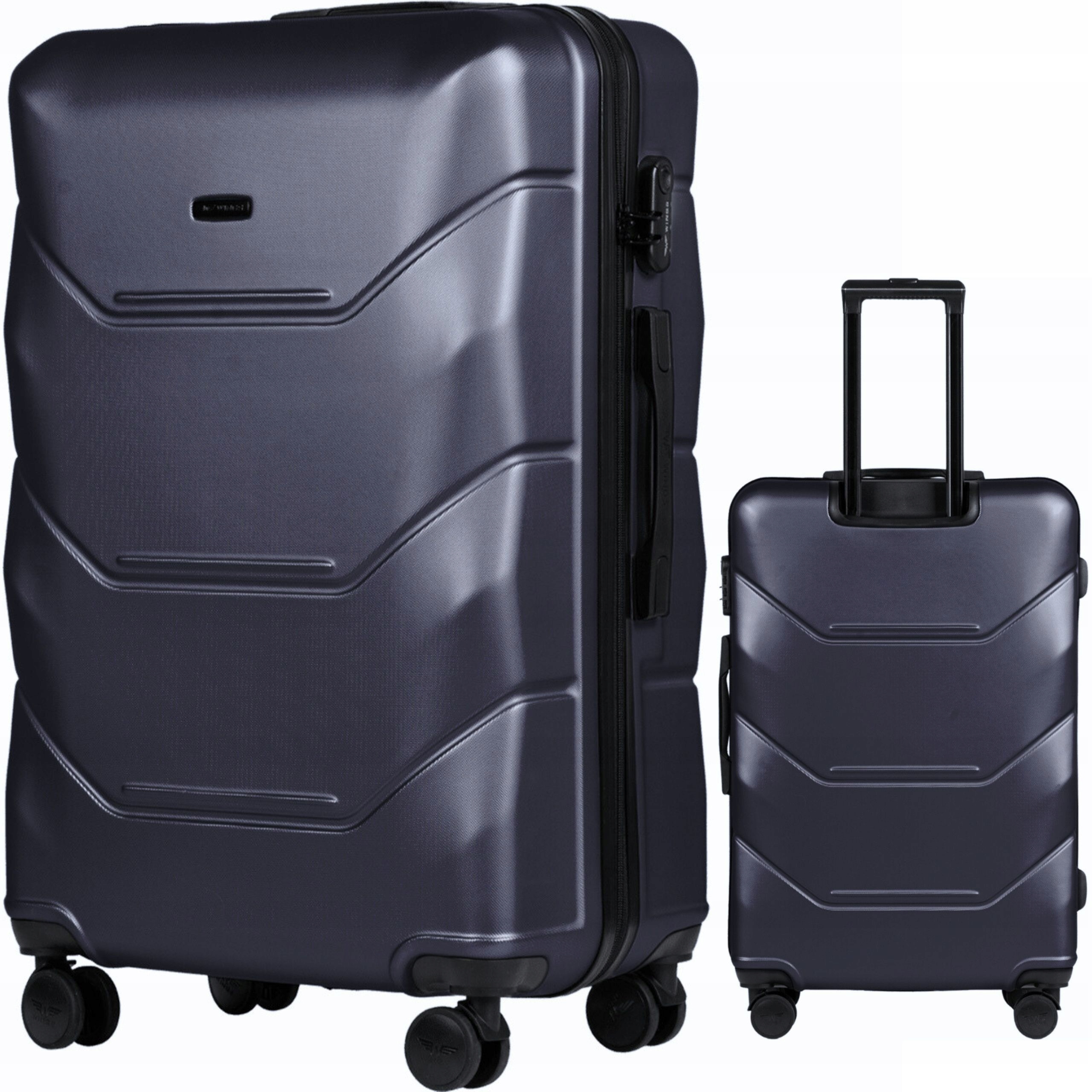 Registrovaná zavazadla do letadla Wings na 4 kolečkách, prostorná, XXL, Abs+ kufr