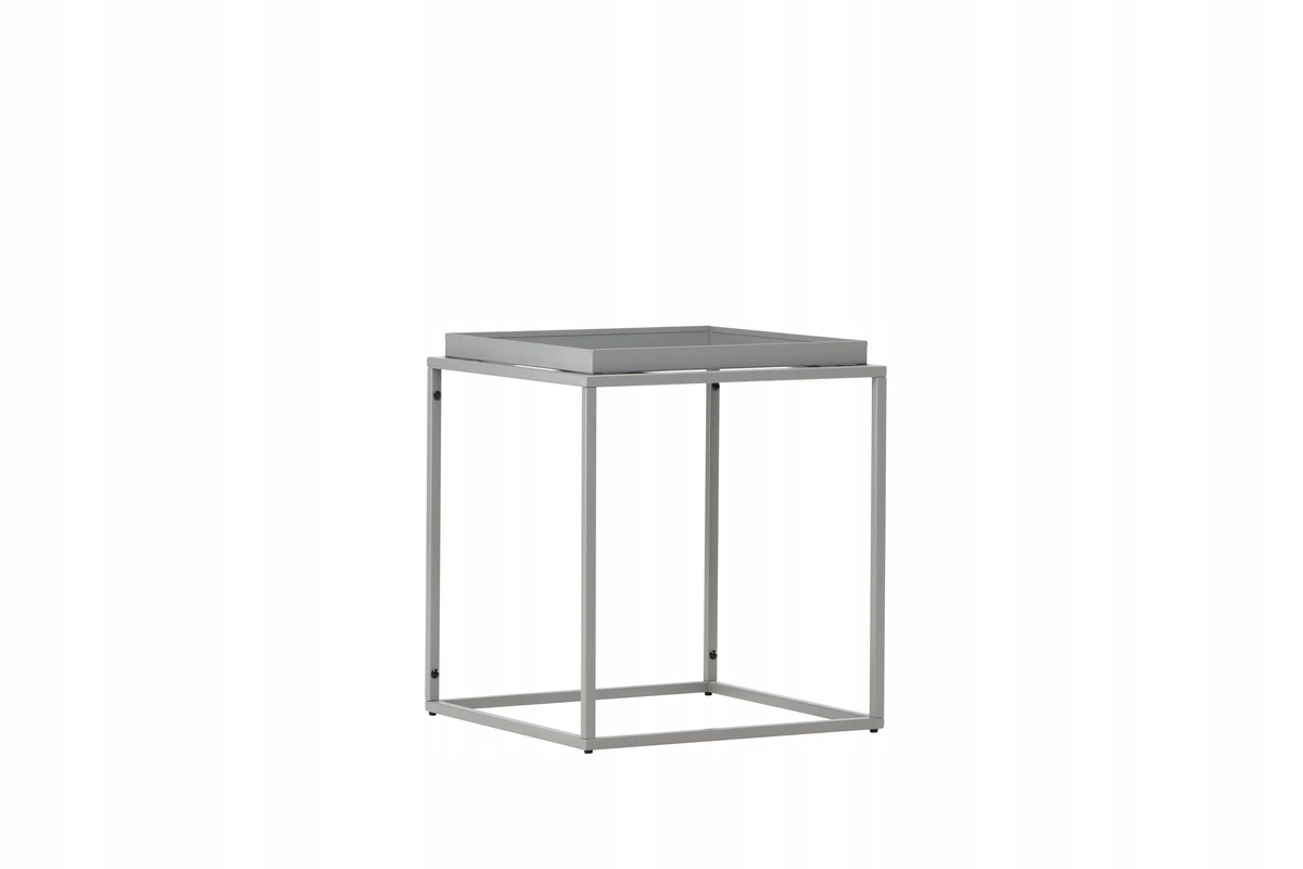 Kovový príručný stolík Porto 45x45 cm, sivý