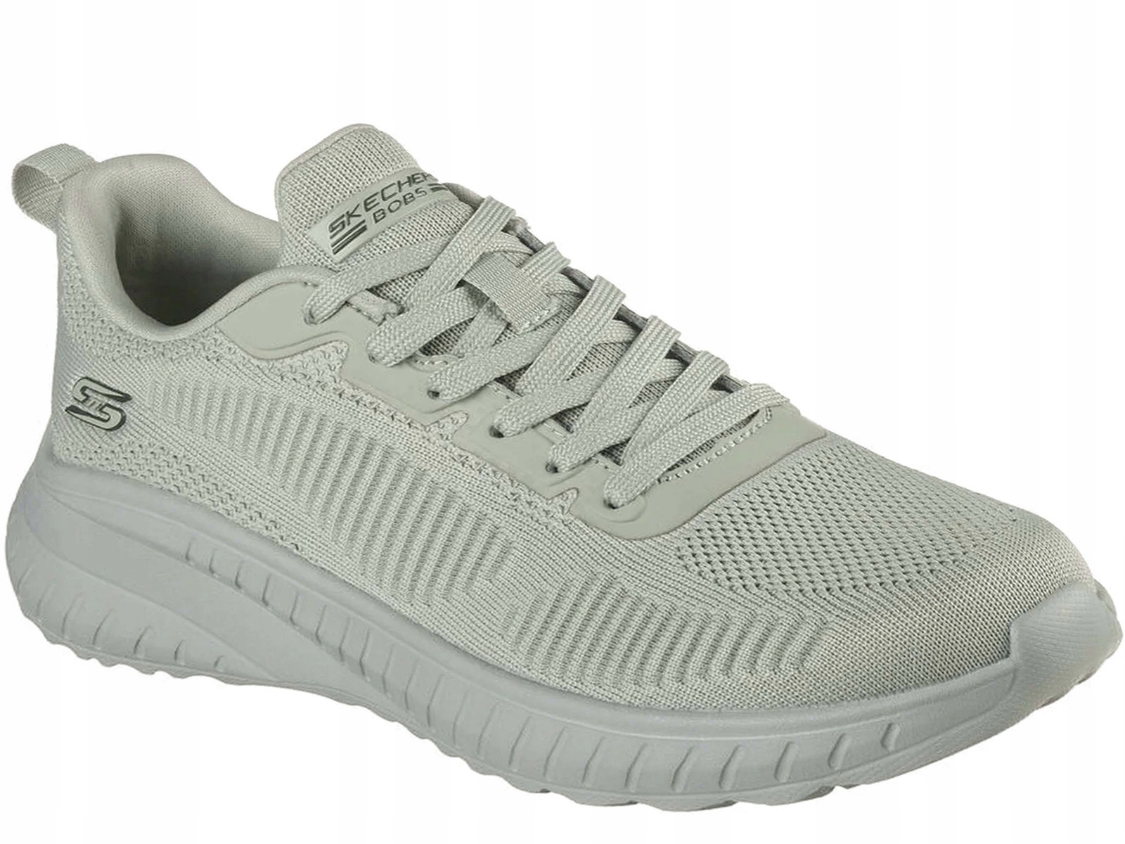 Skechers Bobs Squad Chaos Face Buty 117209 Sage Damskie Sneakersy Zielone