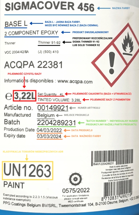 FARBA DO KOTŁOWNI 4L Czas utwardzania 72 h