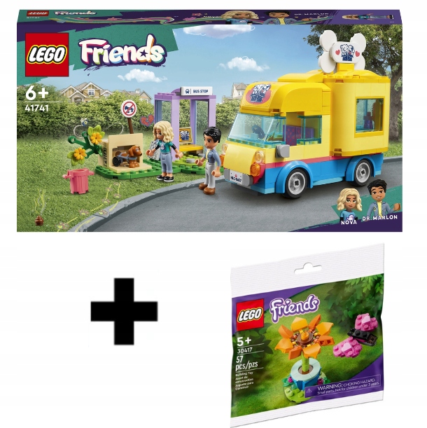 Lego Friends Záchranná Dodávka Pro Psí Dopravu 41741 Lego 30417 Dárková Sada