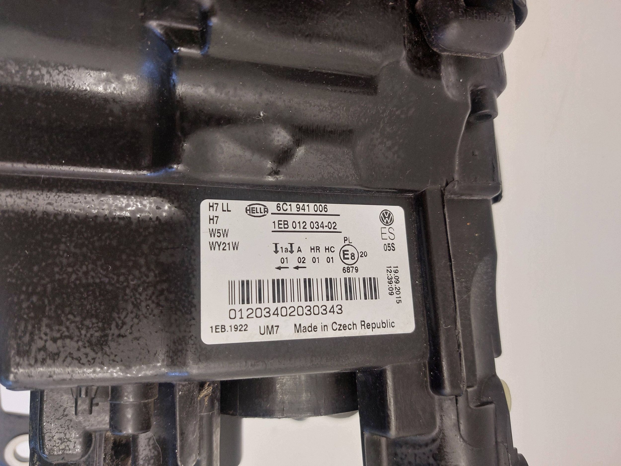 VW POLO V 6C LIFT 14r> light right + support 6C1941006 EUROPA complete