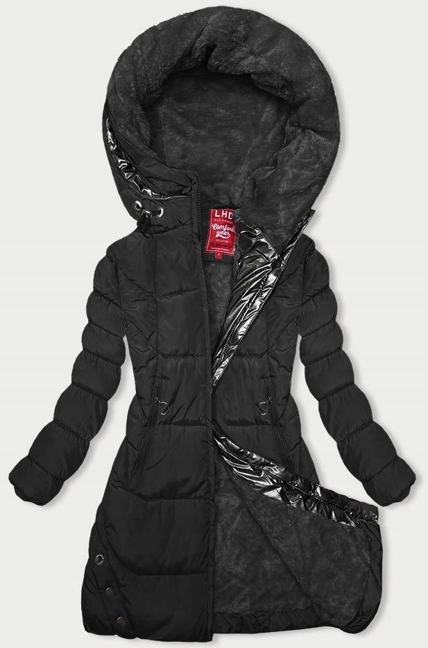 Zimní Bunda Kapuce 2M-231 Černá XL (42)