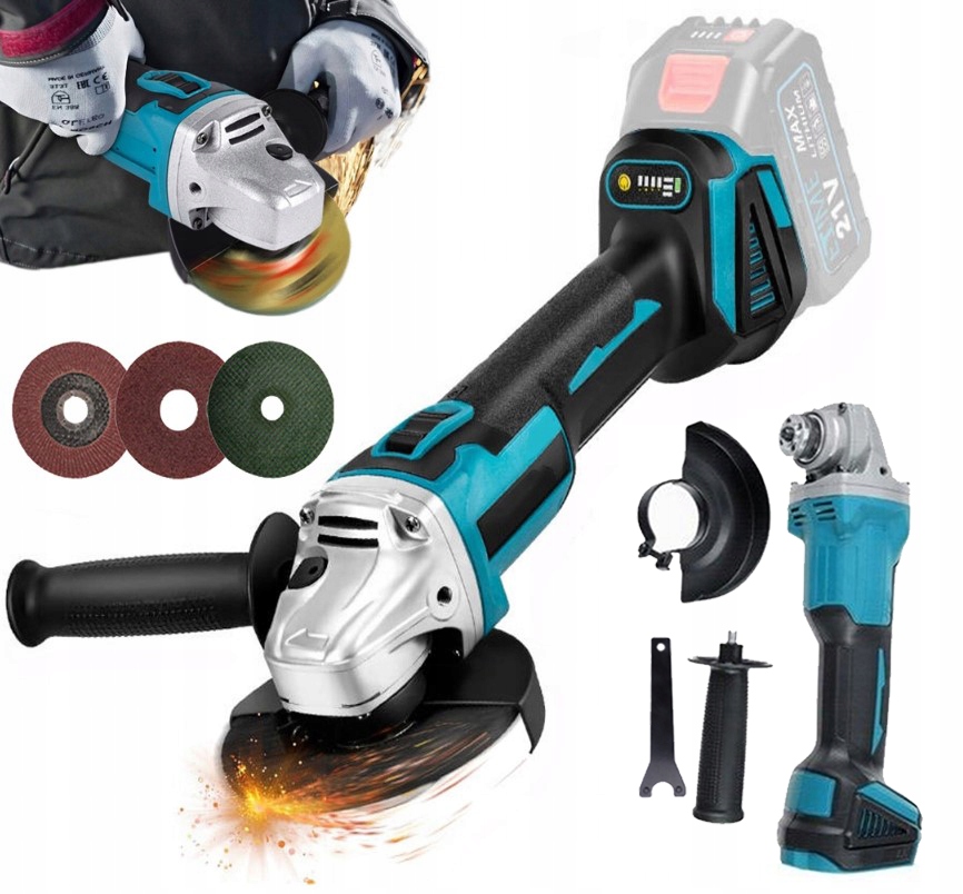 Szlifierka Kątowa Polerka Elektryczna Akumulatorowa Do MAK1TA Aku 18V 125MM