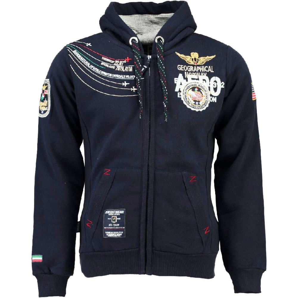 Geographical Norway mikina pánská Faero Men nadměrná velikost 6XL tmavě mod