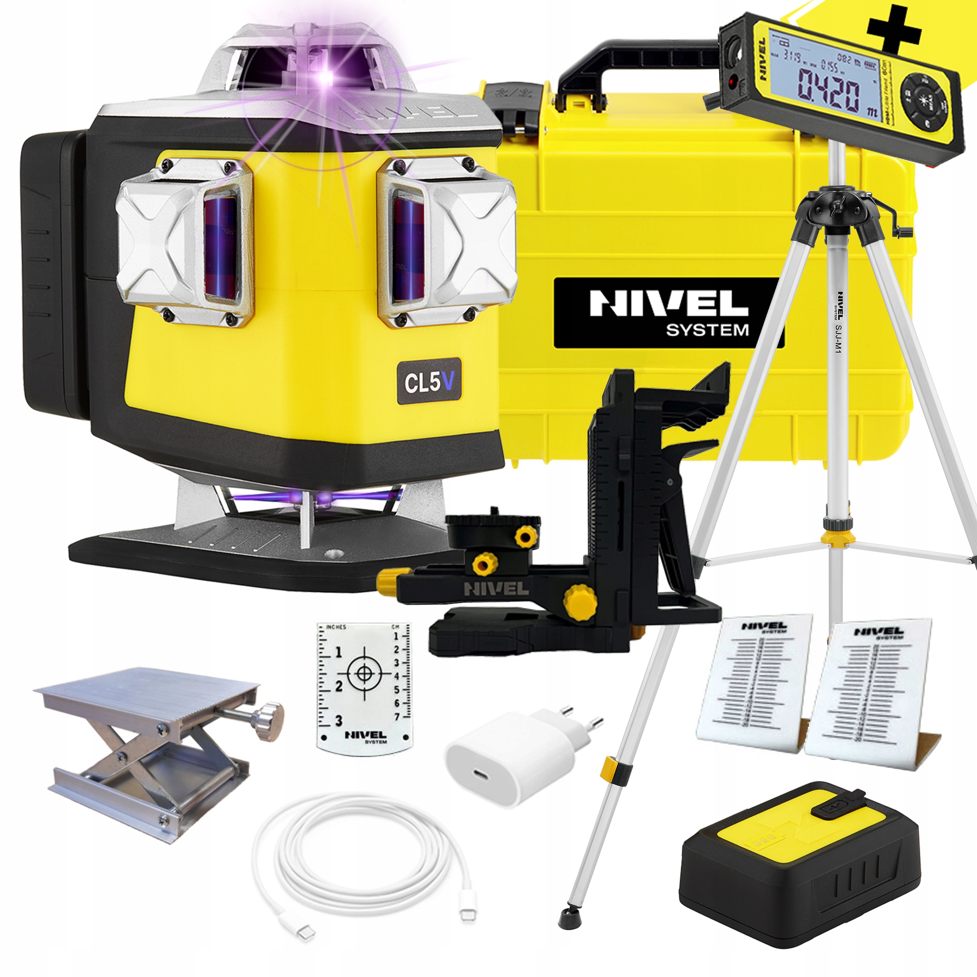 Laser krzyżowy Nivel System CL5V z fioletową wiązką