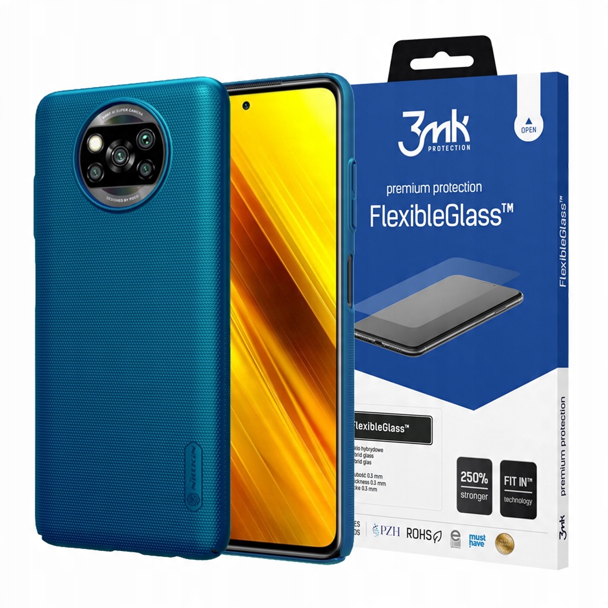 

Nillkin Etui Do Xiaomi Poco X3 Pro + Szkło 3MK Fg