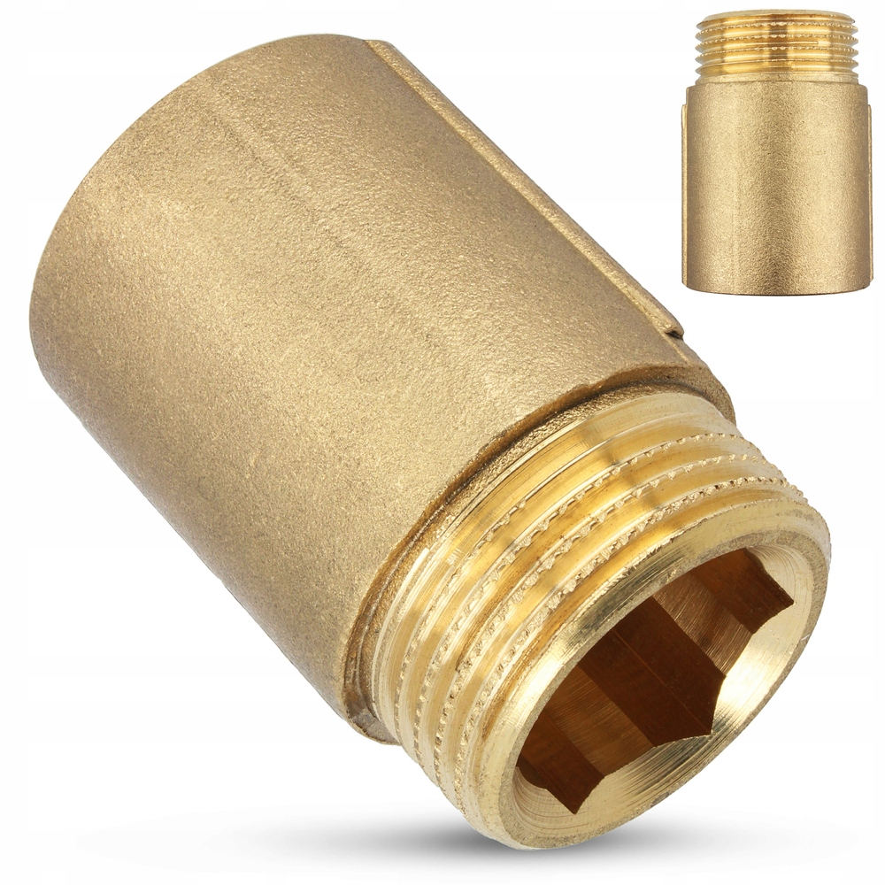 

Złączka mosiężna przedłużka 1'' 40 mm mosiądz