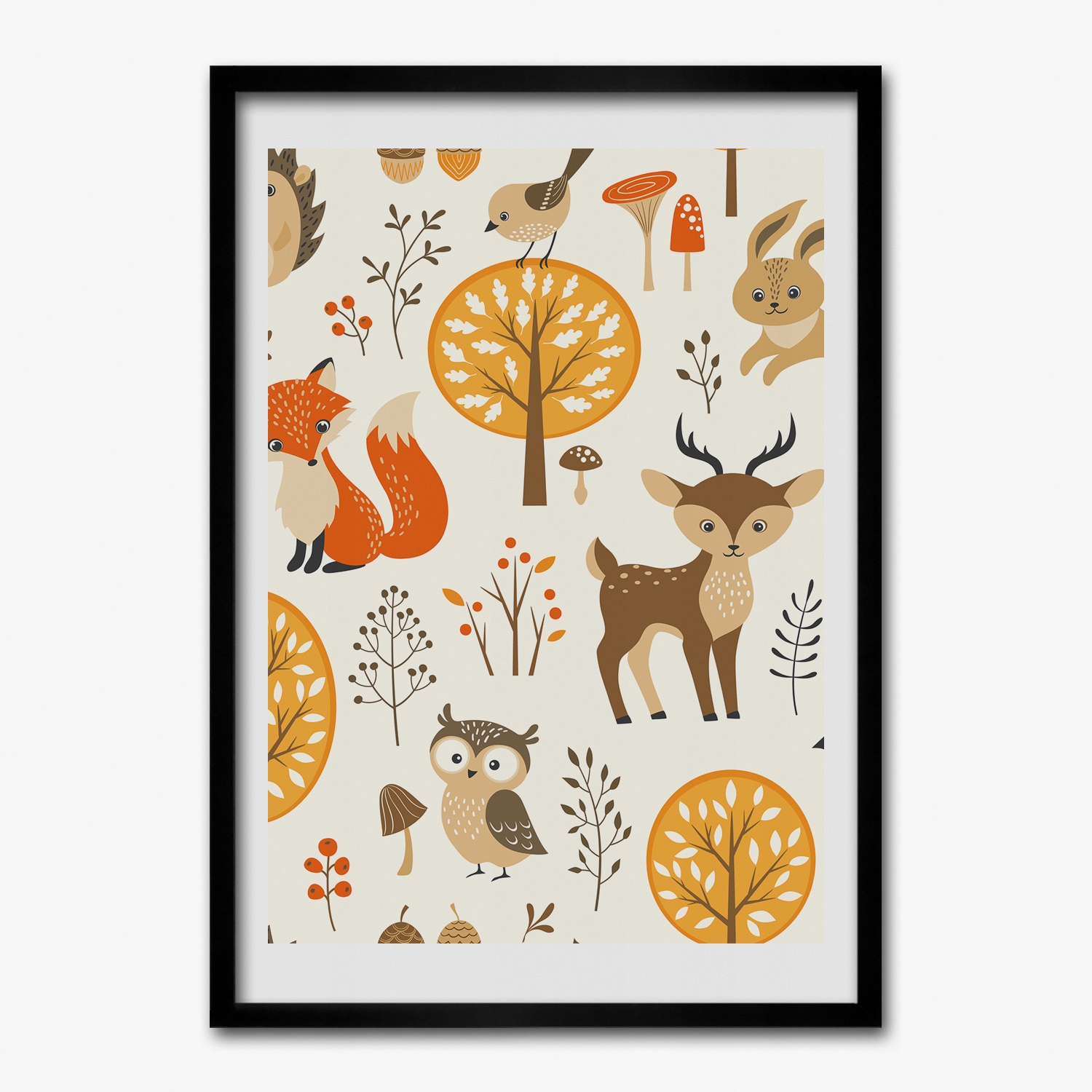 Obraz s rámem Mdf Zvířata les stromy 70x100 cm