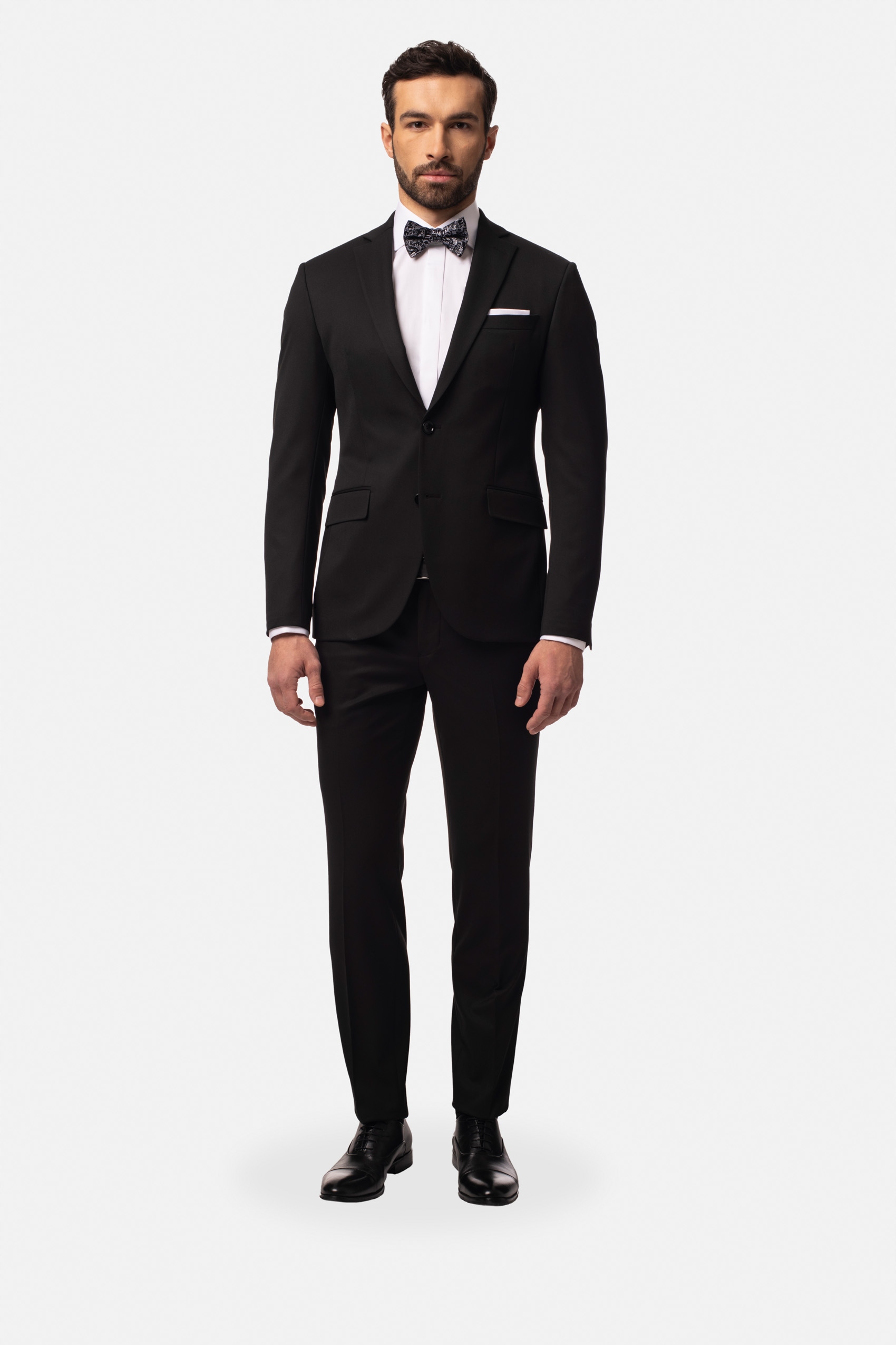 Garnitur Davalo 318 Czarny Slim Fit 182 108