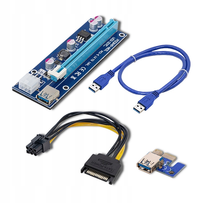 

Qoltec Riser PCi-E 1x-16x Usb 3.0 Sata/ Pci-e 6pin