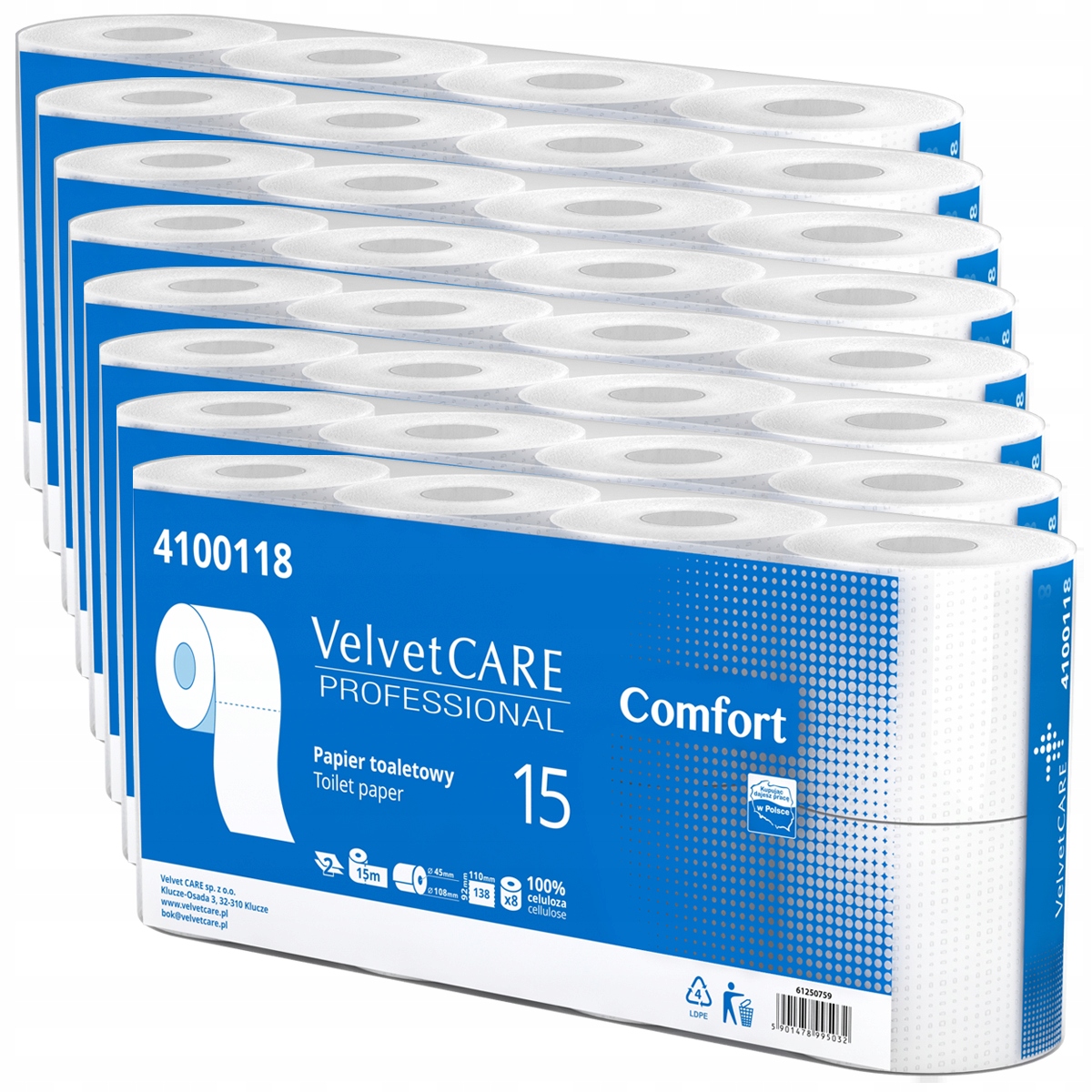 

VelvetCARE papier toaletowy 64szt Biały miękki 118