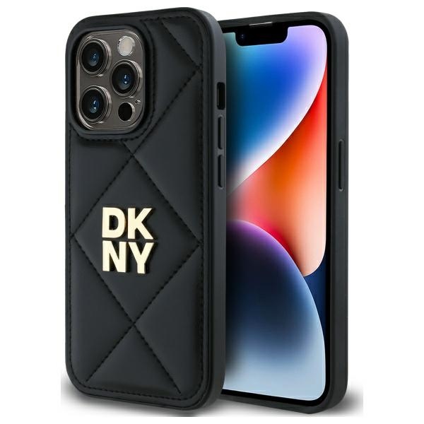 Etui Dkny Quilted Stack Logo na iPhone 14 Pro Max czarne Dkny