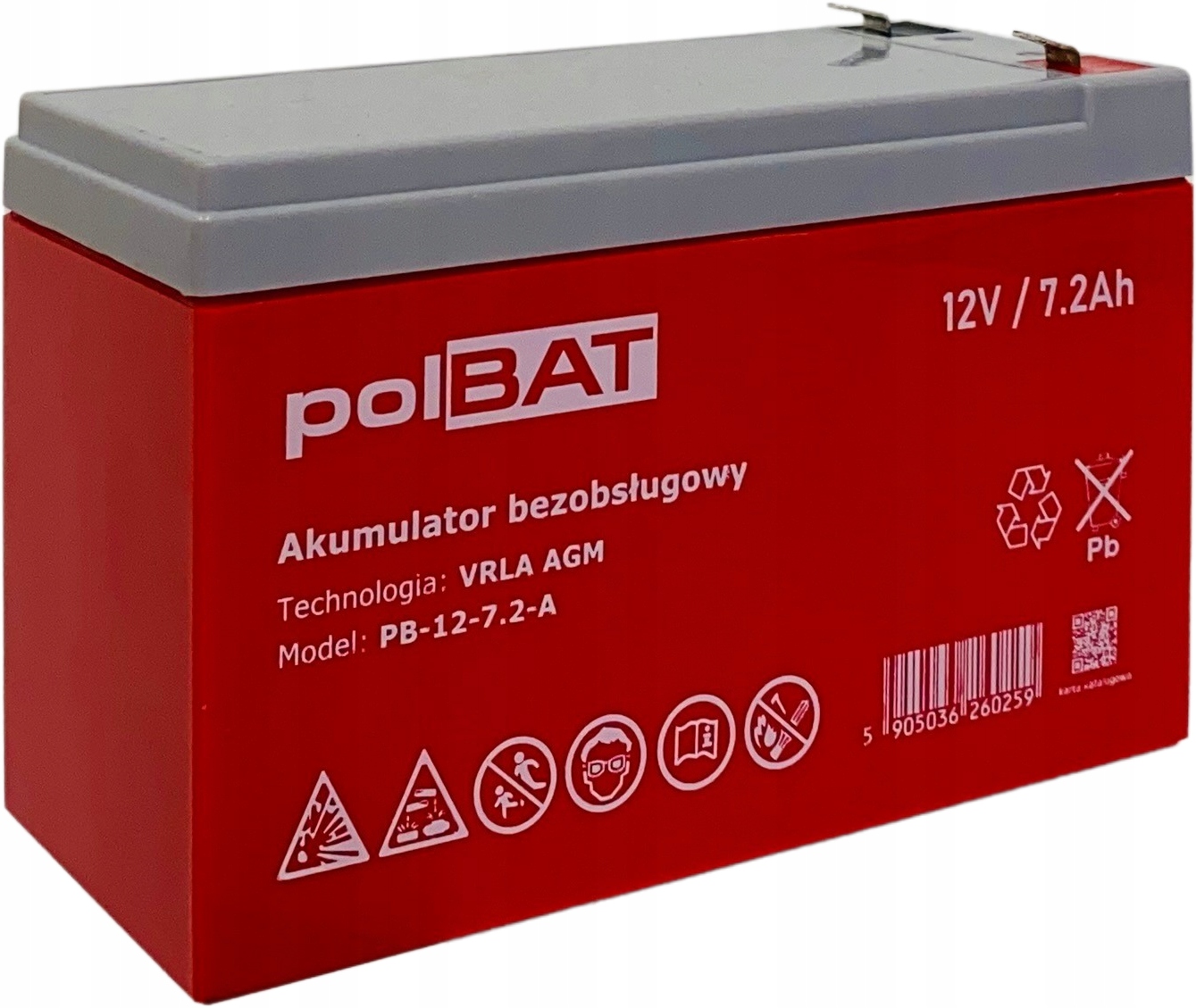 

Akumulator Agm 12V 7.2Ah Bezobsługowy Vrla Mocny
