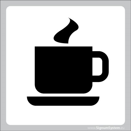 Piktogram 15x15 cm do tabliczki informacyjnej KAWA