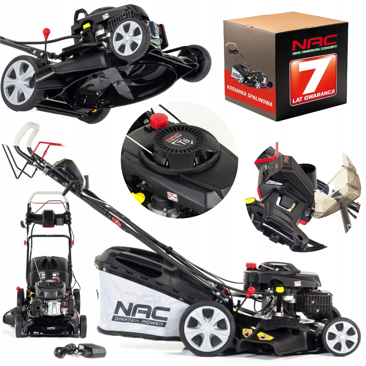 Kosiarka Spalinowa Z Napędem Nac El. Start 5W1 51CM 173CM3 60L Mulczowanie