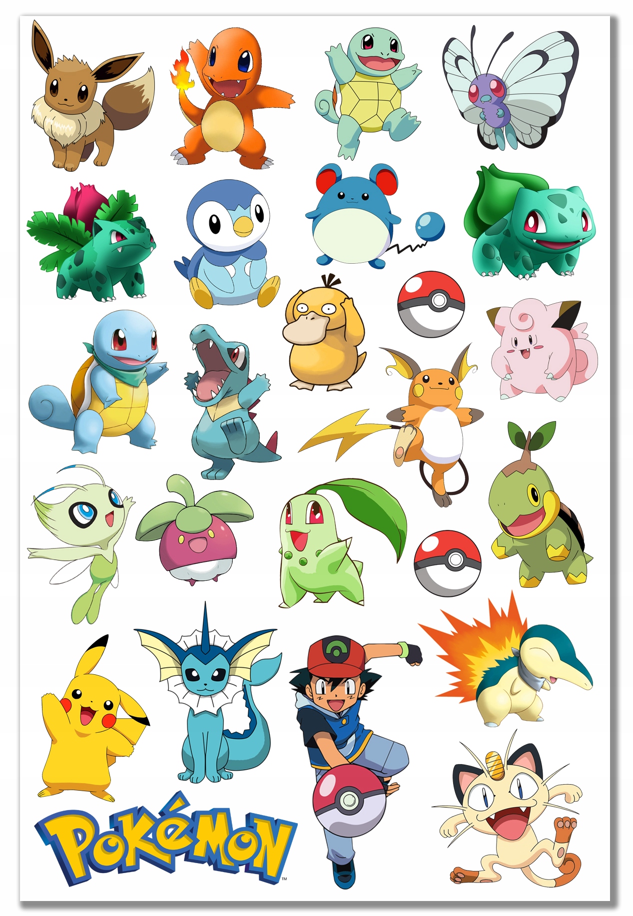 

Naklejki Pokemony Pikachu 10x15 dla Dzieci