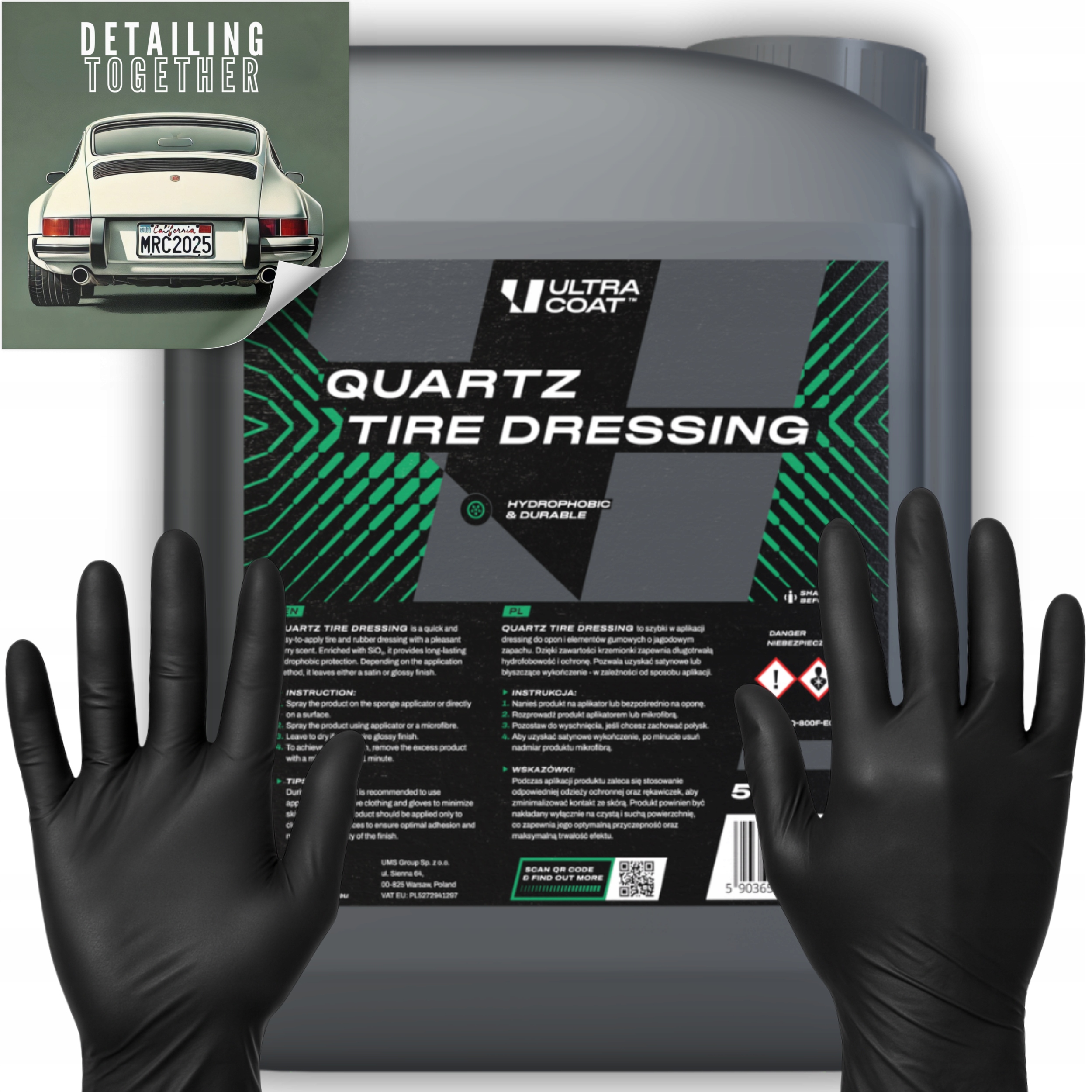 Ultracoat Quartz Tire Dressing 5L Dressing na pneumatiky s prídavkom kremeňa SiO2