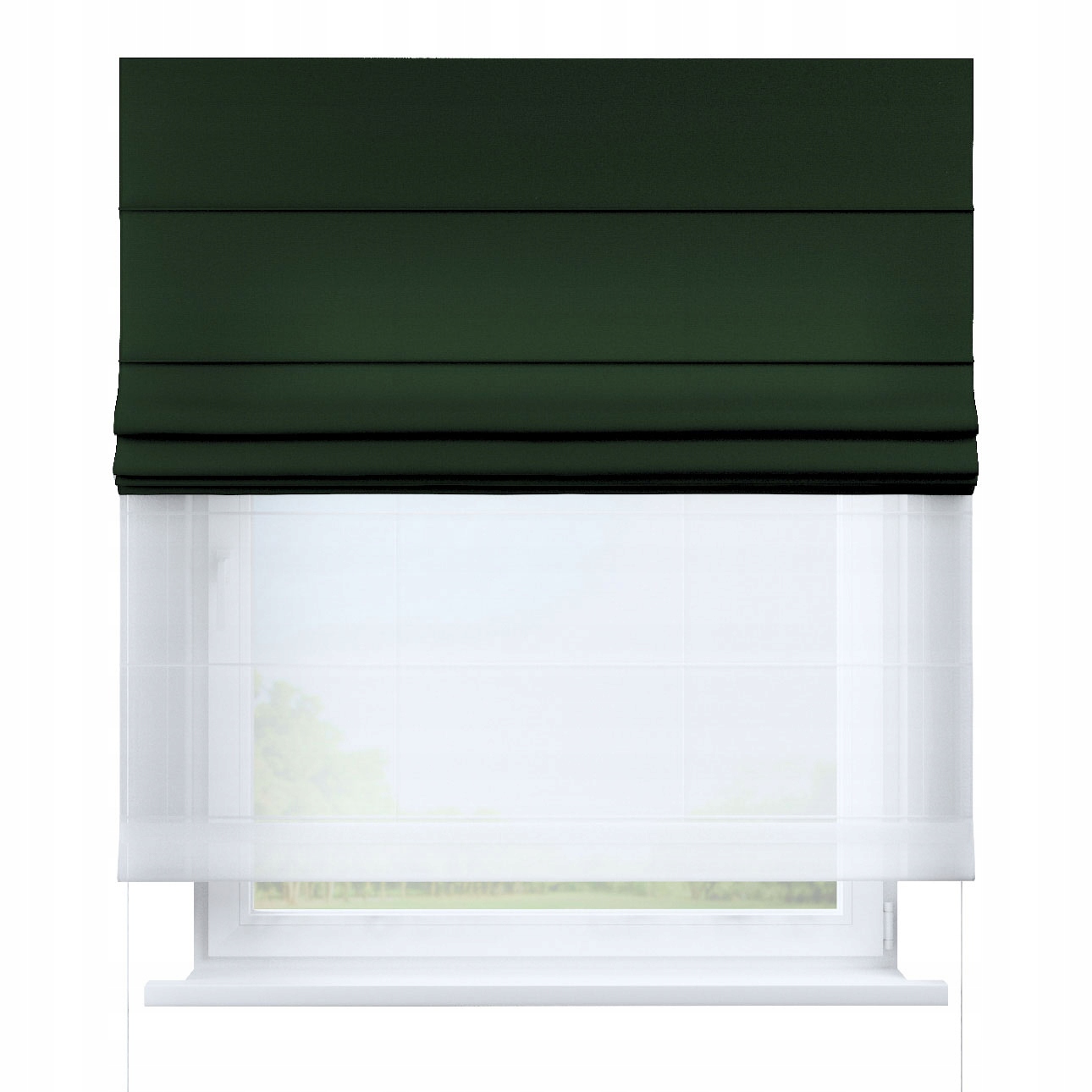 Hotová římská roleta Duo 160 x 170 cm zelená