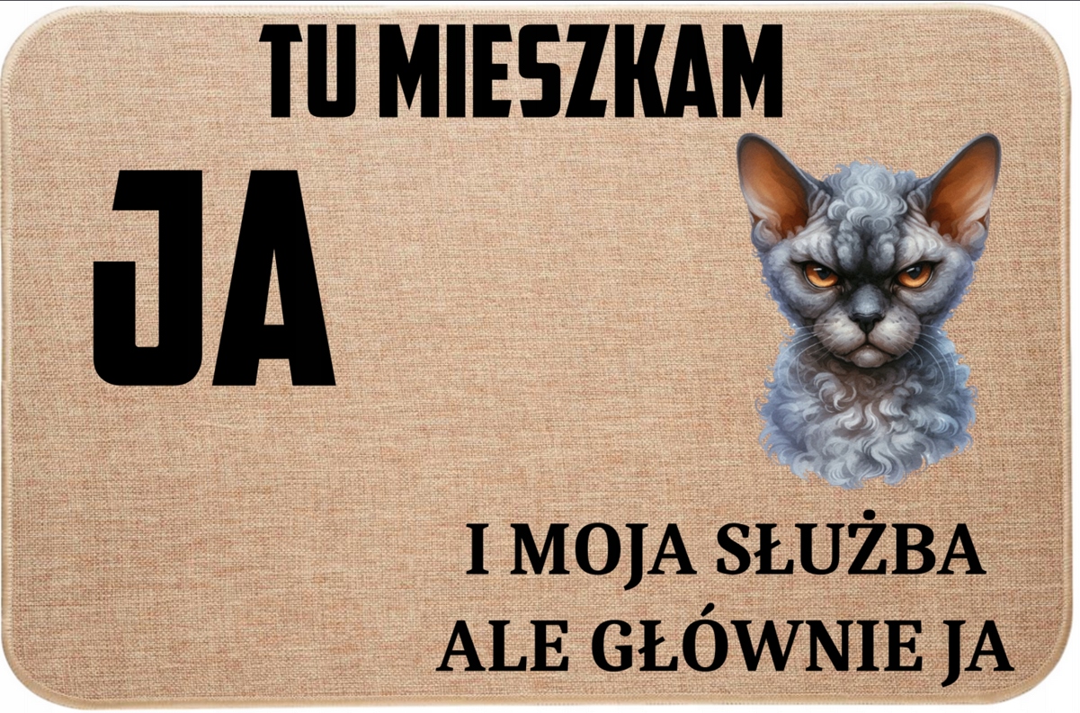 Lněná Rohožka S Kočkou Tady Bydlím Já A Moje Služba Ale Hlavně Já 11