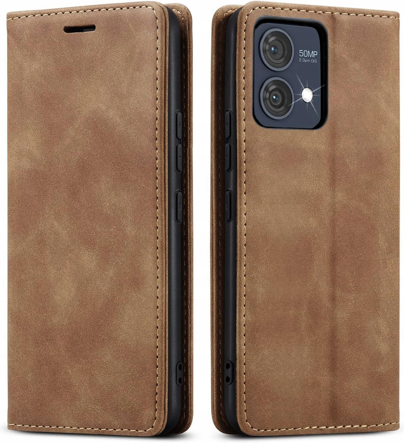 ETUI SKÓRZANE MAGNETYCZNE DO MOTOROLA MOTO G84 5G +SZKŁO Typ etui z klapką