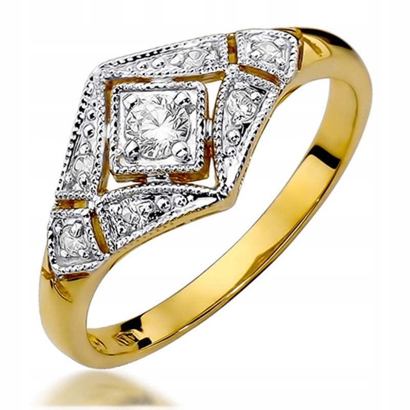 Výjimečný Zlatý Prstýnek s Brilianty 0,19 ct