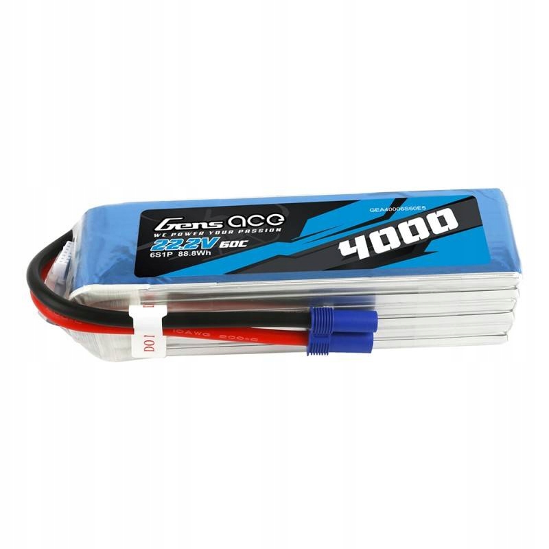 Gens Ace Akumulátorová batéria LiPo 4000mah 22.2v 60c 6S1P Zástrčka EC5