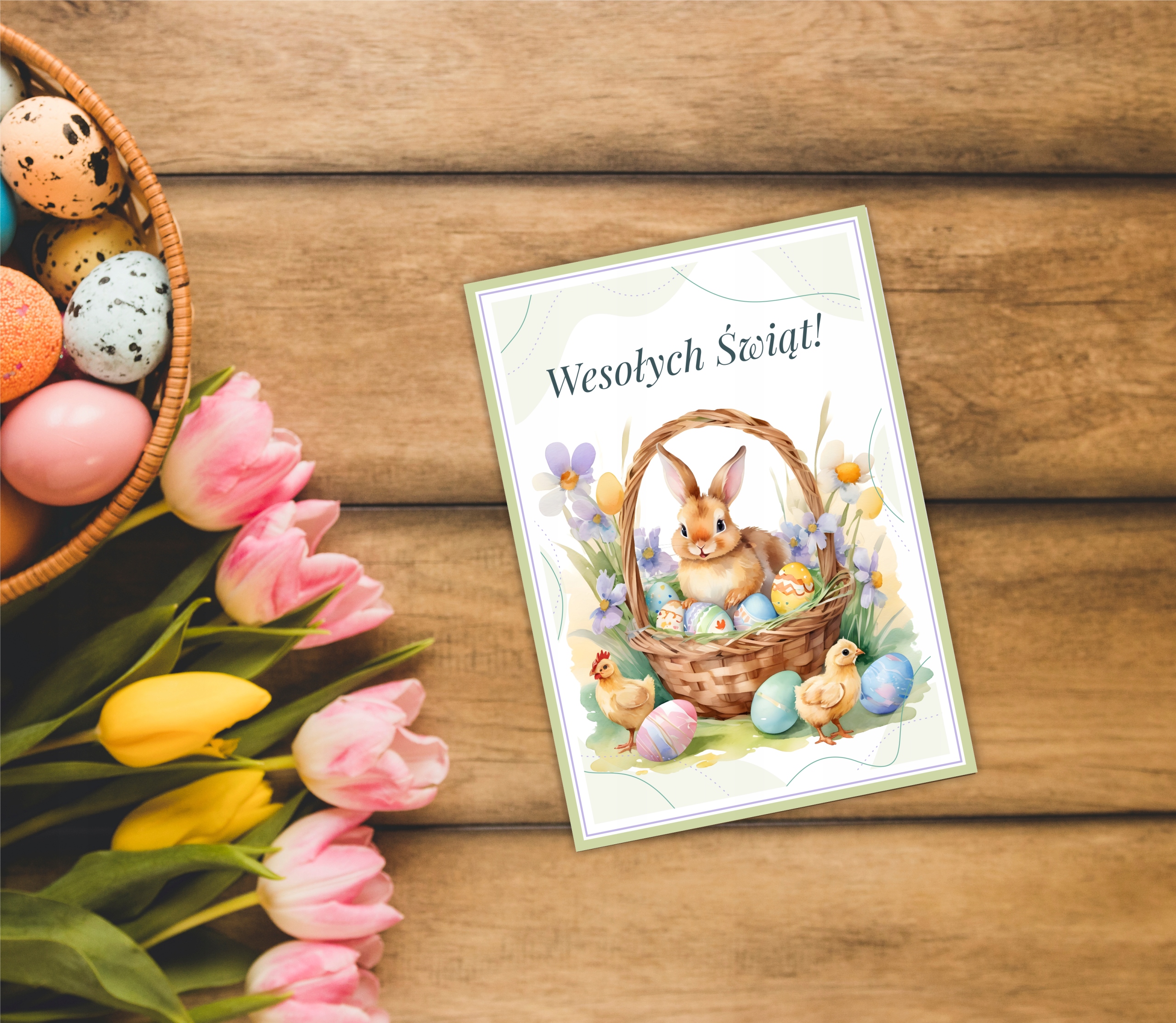 KARTKA WIELKANOCNA ŚWIĄTECZNA + KOPERTA Marka inna