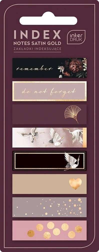 

Zakładki indeksujące naklejki Satin Gold notes
