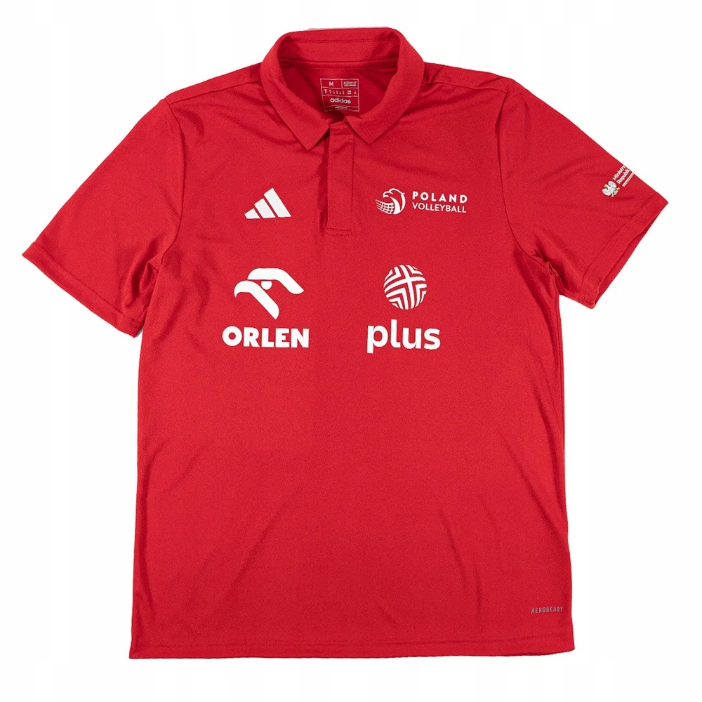 Tričko adidas Polská volejbalová polokošile Červená IA0419C M