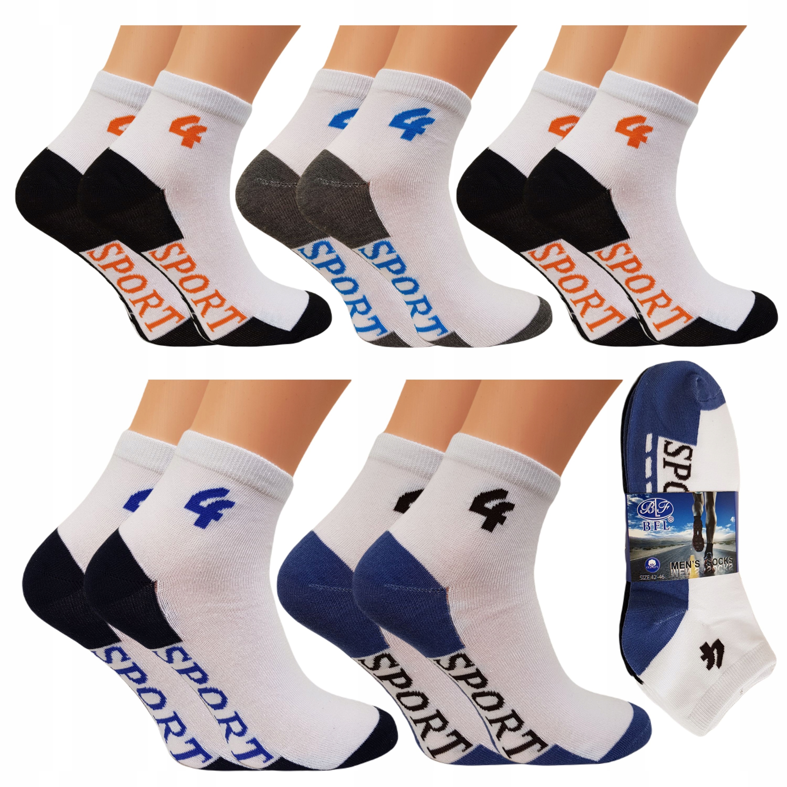 

5x Skarpety męskie Skarpetki Bawełniane sportowe