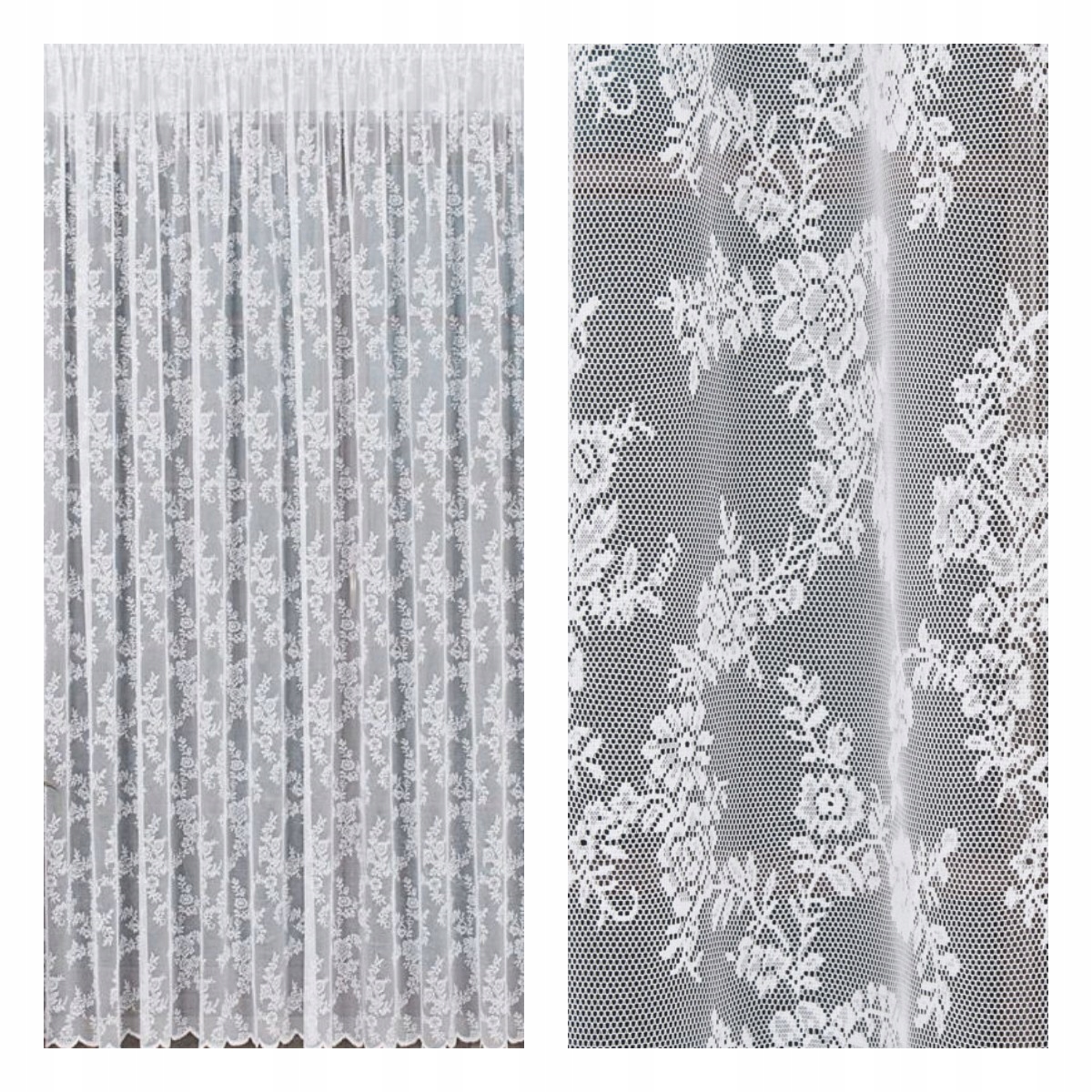 

Firana Żakardowa Na Metry Długa Ikeaa Kwiatki 250