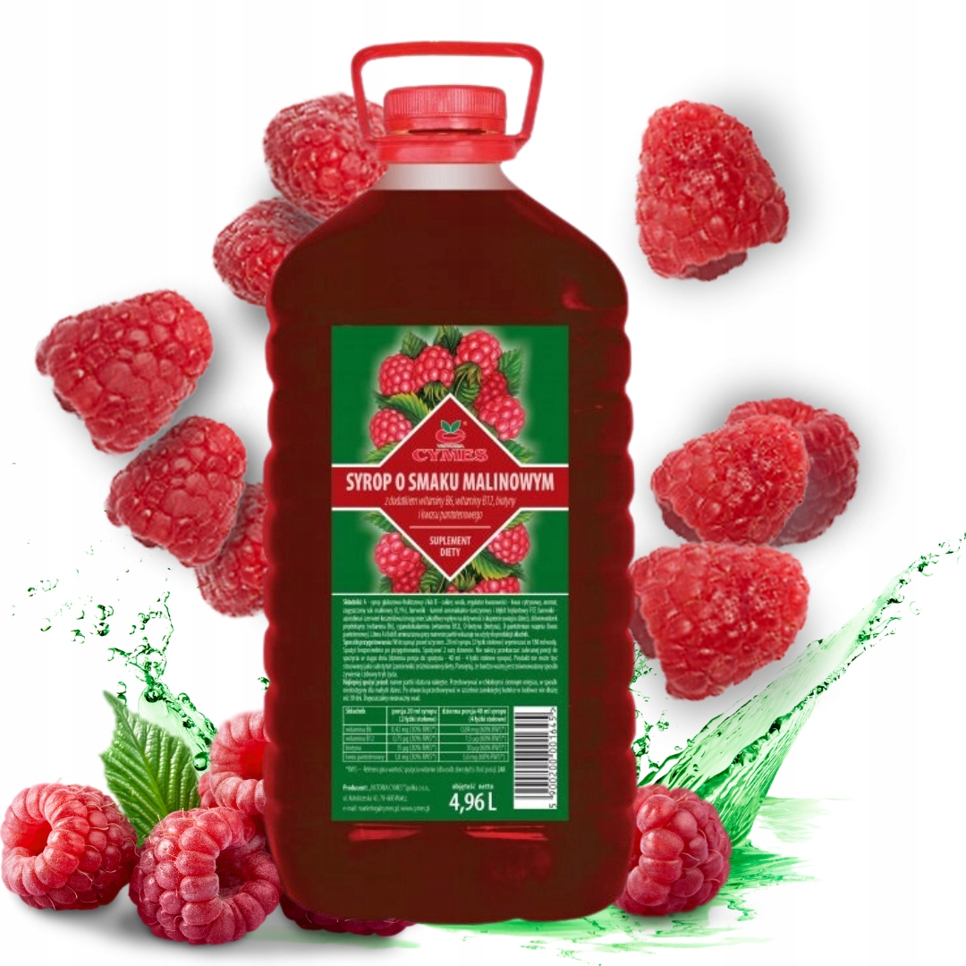 Levně Cymes Sirup s malinovou příchutí do piva i jiných nápojů s přídavkem vitamínů 4,96L