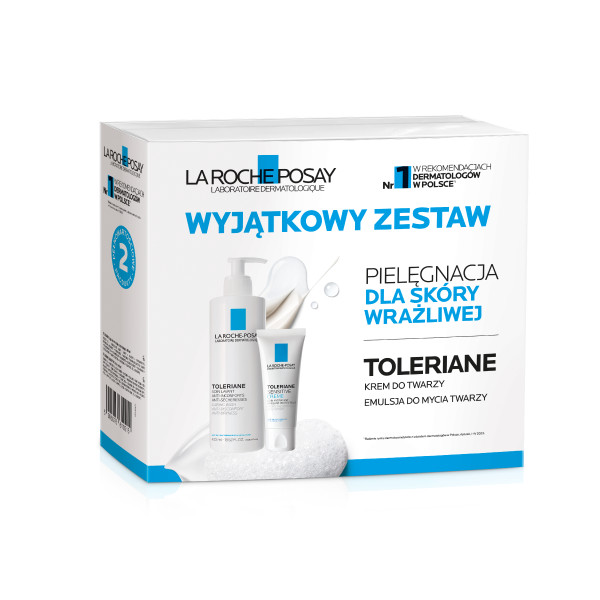 La Roche-posay Toleriane zestaw Emulsja do Mycia Twarzy Krem do Twarzy