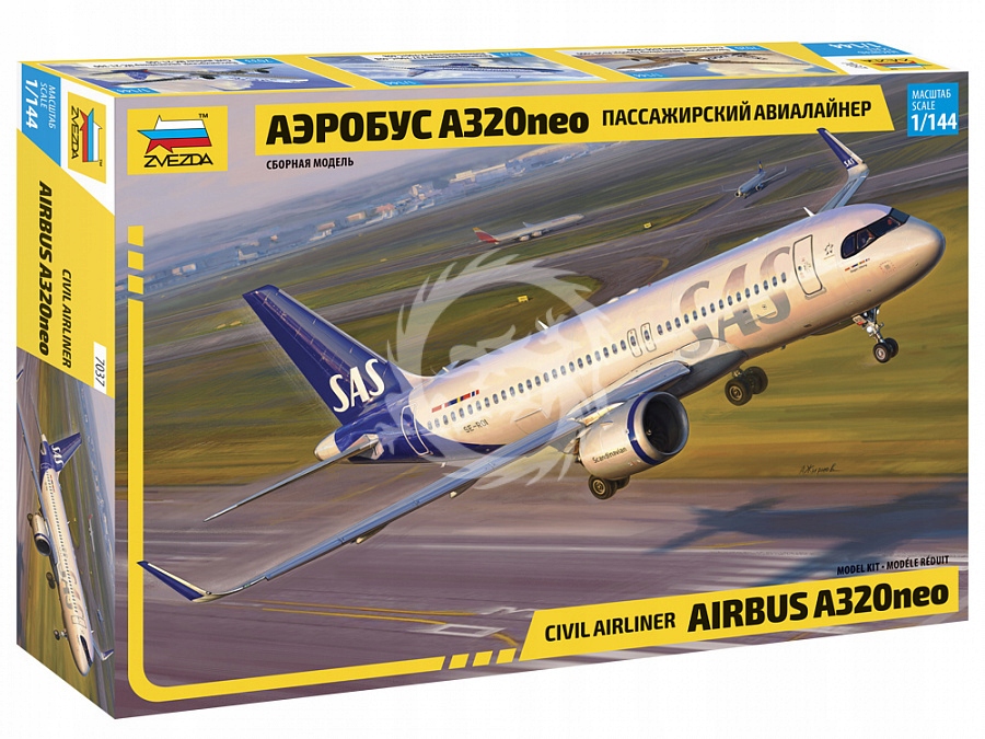 Airbus A320neo Zvezda 7037 měřítko 1/144