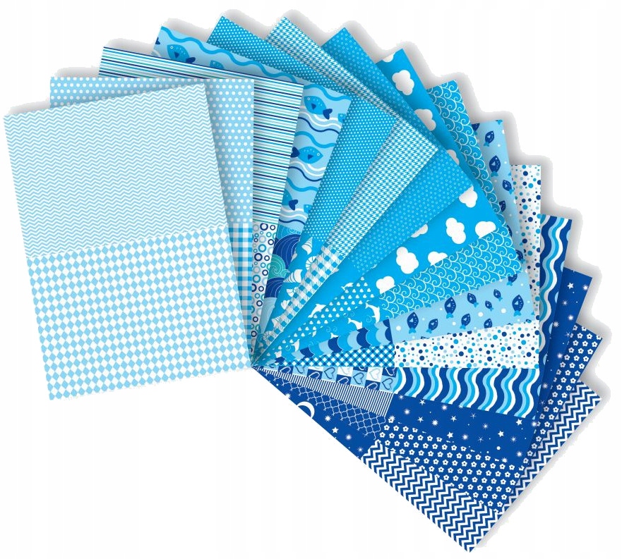 

Happy Color blok kreatywny z motywami Blue A4