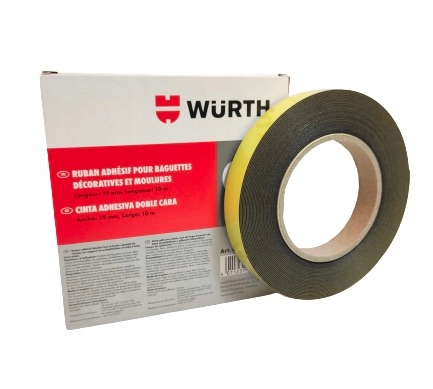 WURTH TAŚMA DO KLEJENIA LISTEW SAMOCHODOWYCH 19MM DŁUGOŚĆ 10M MOCNA