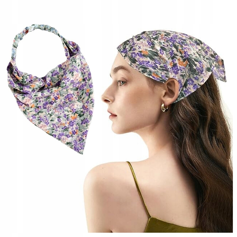 CHUSTA NA LATO OPASKA NA GŁOWĘ UNIWERSALNA NA GUMCE LETNIA