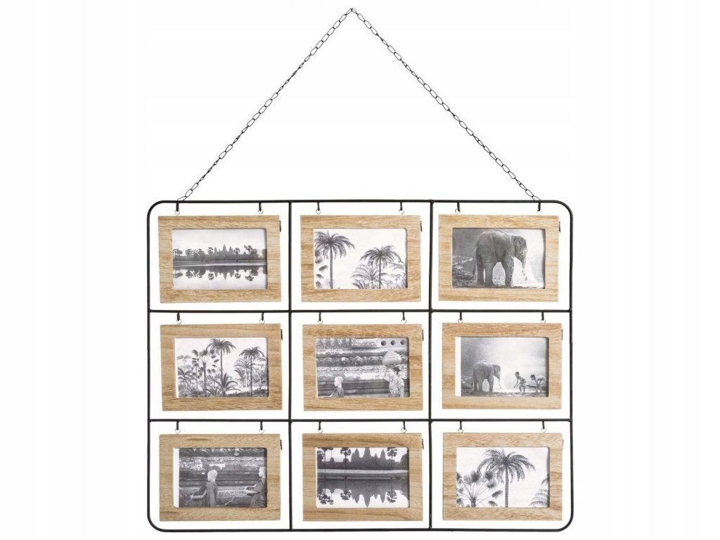 Závěsný fotorámeček na 18 fotografií, moderní fotorámeček, oboustranný