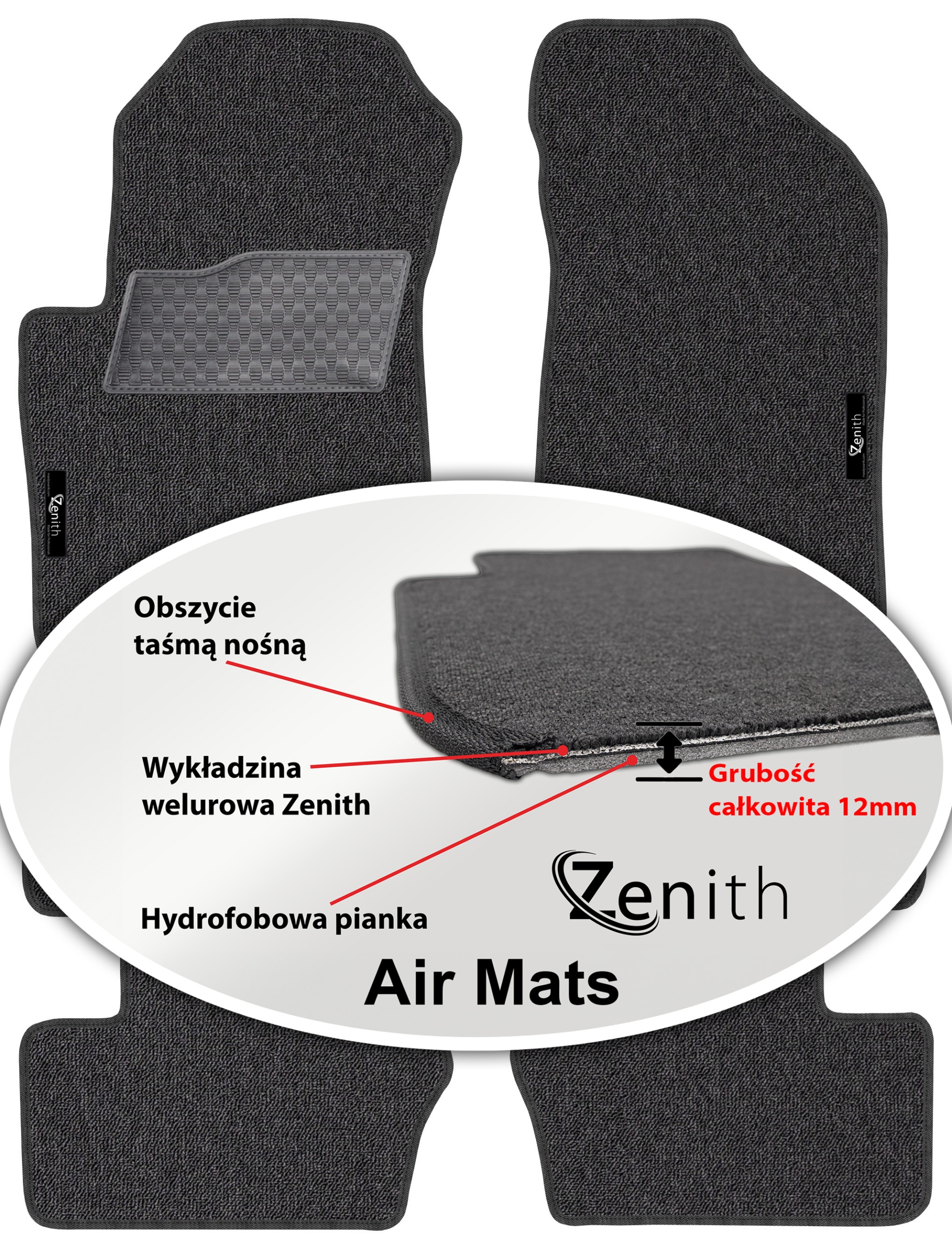 Jeep Compass I 2006-2017 Velúrové koberčeky do auta Zenith Air Mats