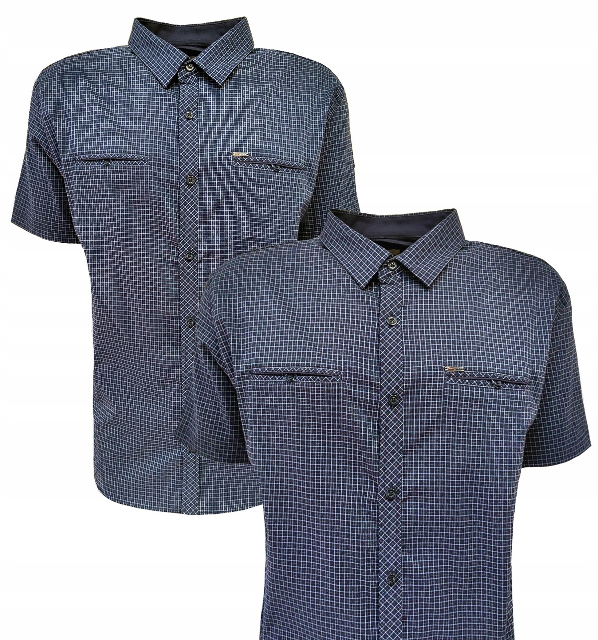 Pánská sportovní košile bavlna s kostkovaným vzorem Navy Blue Bagarda L