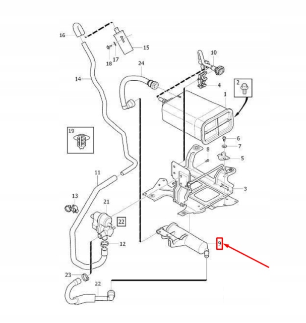 Volvo v40 S60 V60 S80 V70 XC70 uhlíkový filtr Oe 31338102