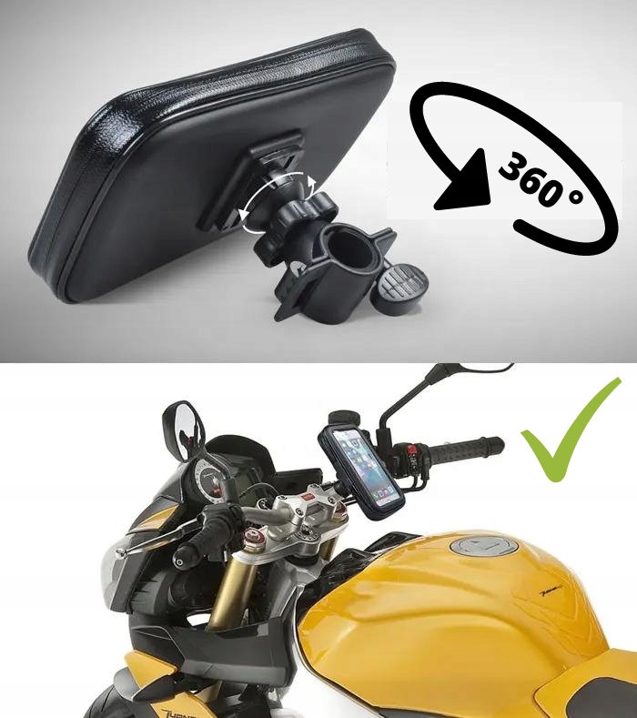 UCHWYT WODOODPORNY ETUI NA ROWER MOTOR ESTIPRO Moc na Telefon do Roweru Marka Inna