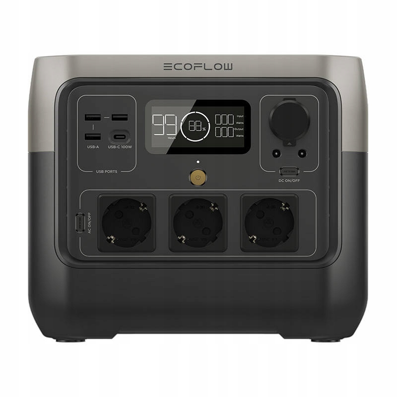 ECOFLOW RIVER 2 PRO 800W + 2X PANEL 100W + KABEL Waga produktu z opakowaniem jednostkowym 7.8 kg