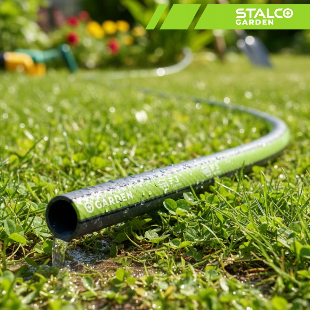 WĄŻ OGRODOWY 3 WARSTWY ZBROJONY MOCNY WYTRZYMAŁY 1/2″ 50M STALCO GARDEN