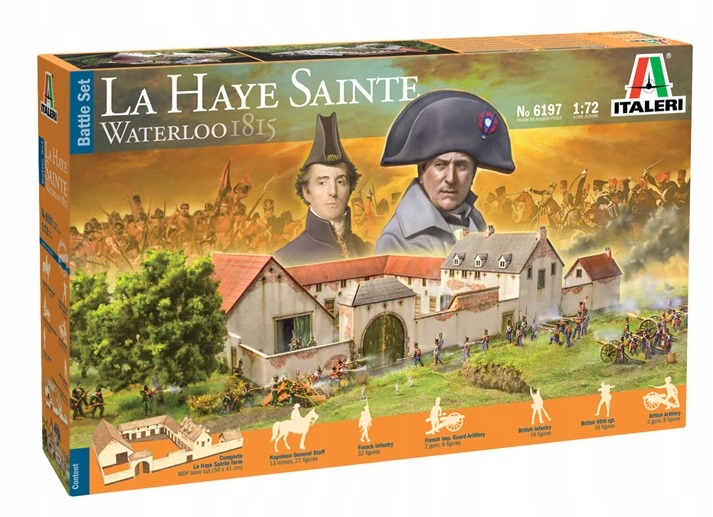 1:72 Bojová sada: La Haye Sainte Waterloo 1815