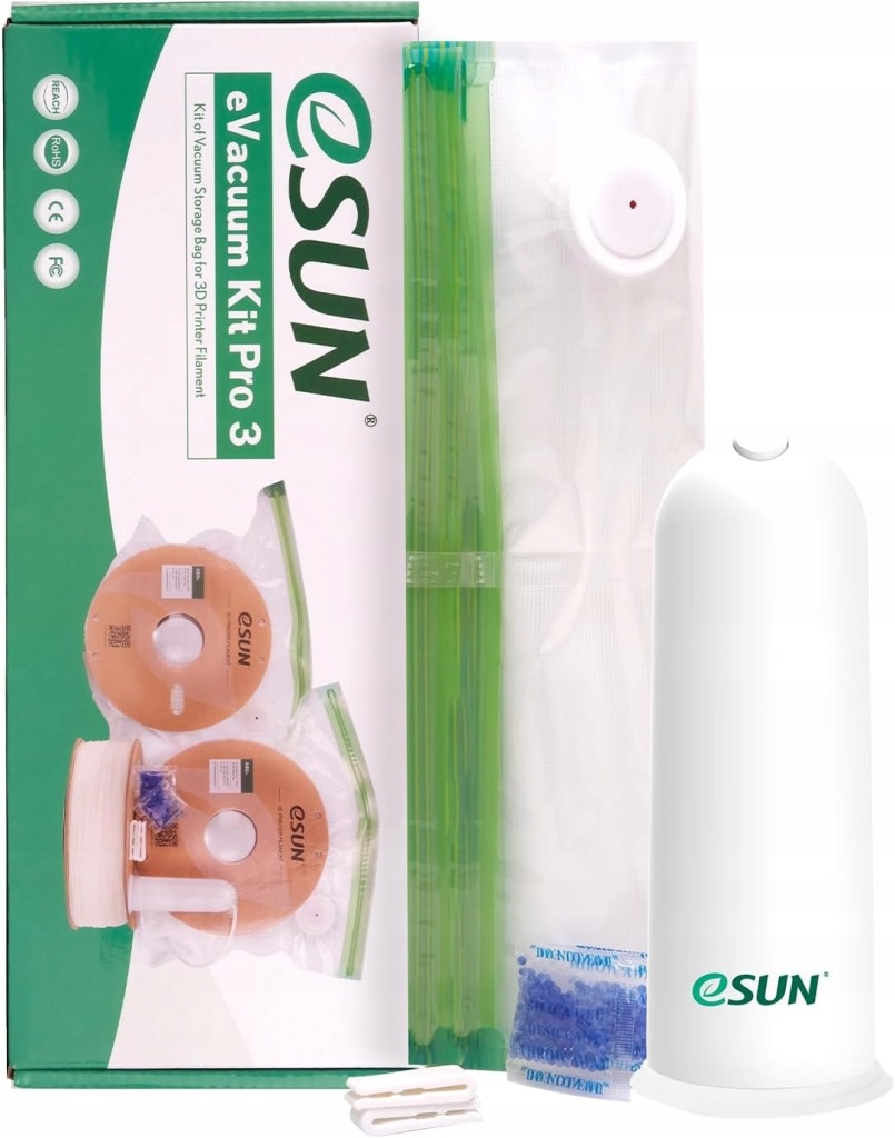eSUN eVacuum Kit Pro 3 Zestaw Próżniowy do Filamentu 3D Pompka Worki