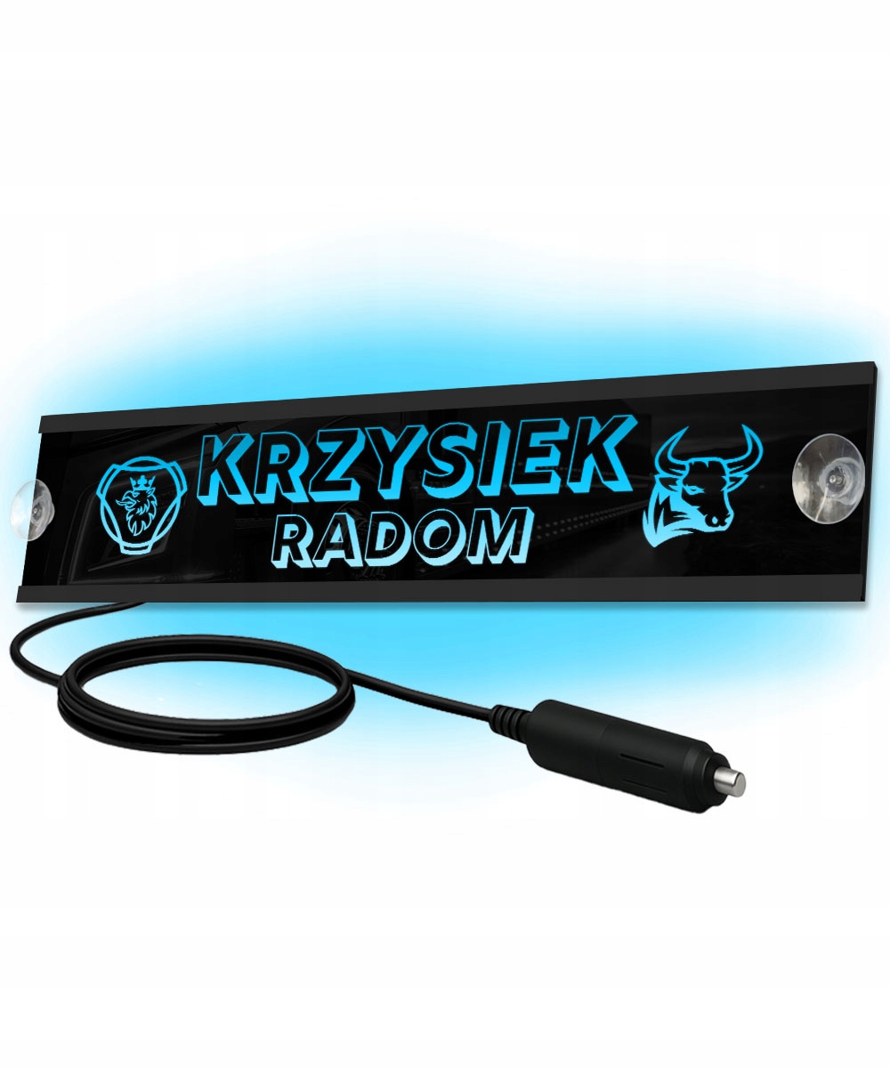 Tablica Imienna Led Tir Podświetlana dla Kierowcy do Ciężarówki Premium XL